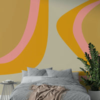 Artistic psychedelic mural with warm vintage tones

