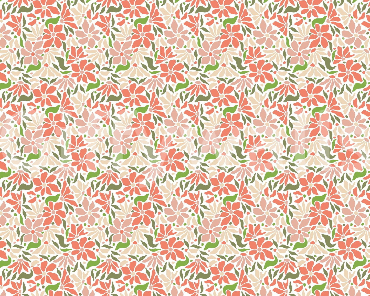 Nostalgic floral wallpaper pattern detail

