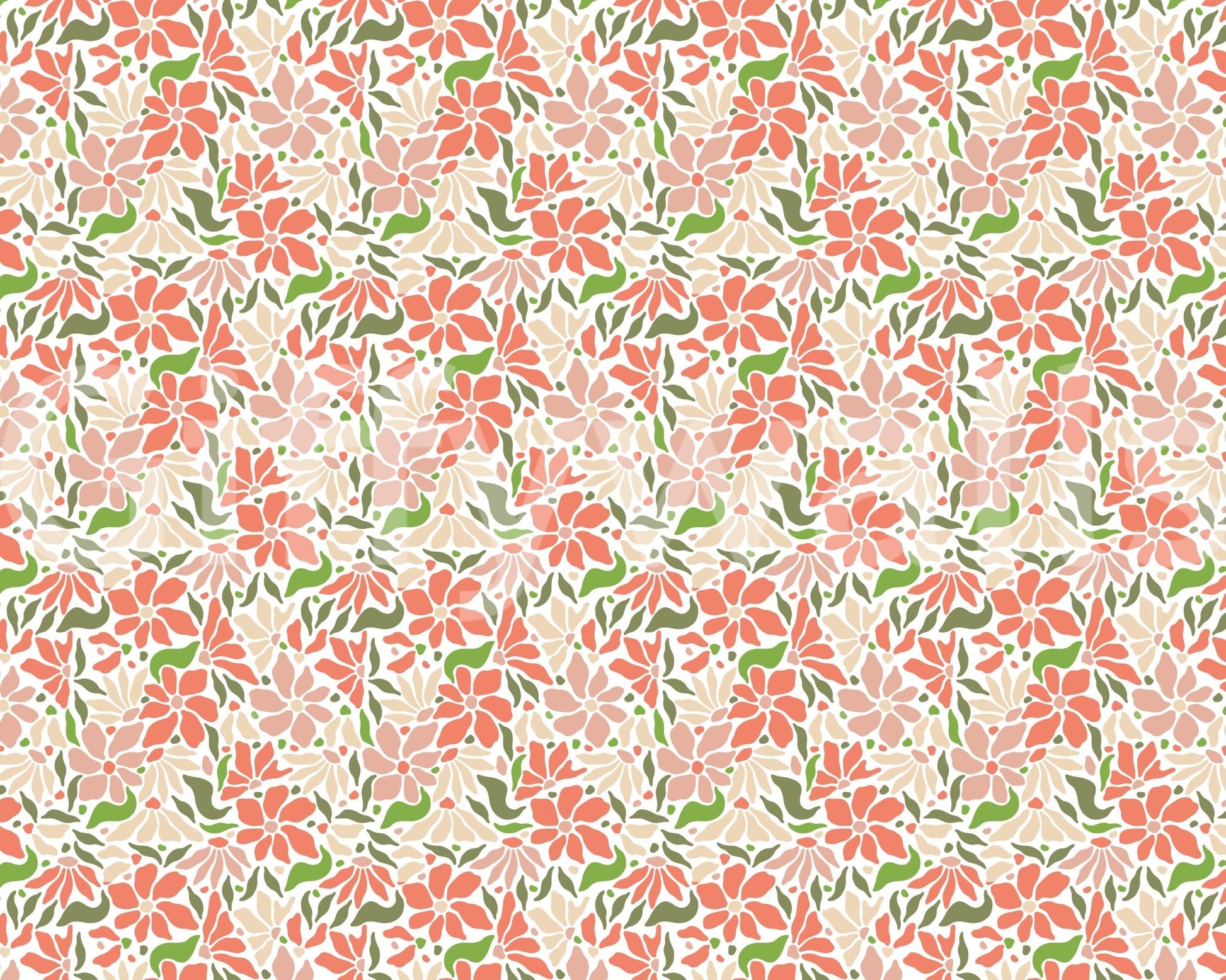 Nostalgic floral wallpaper pattern detail

