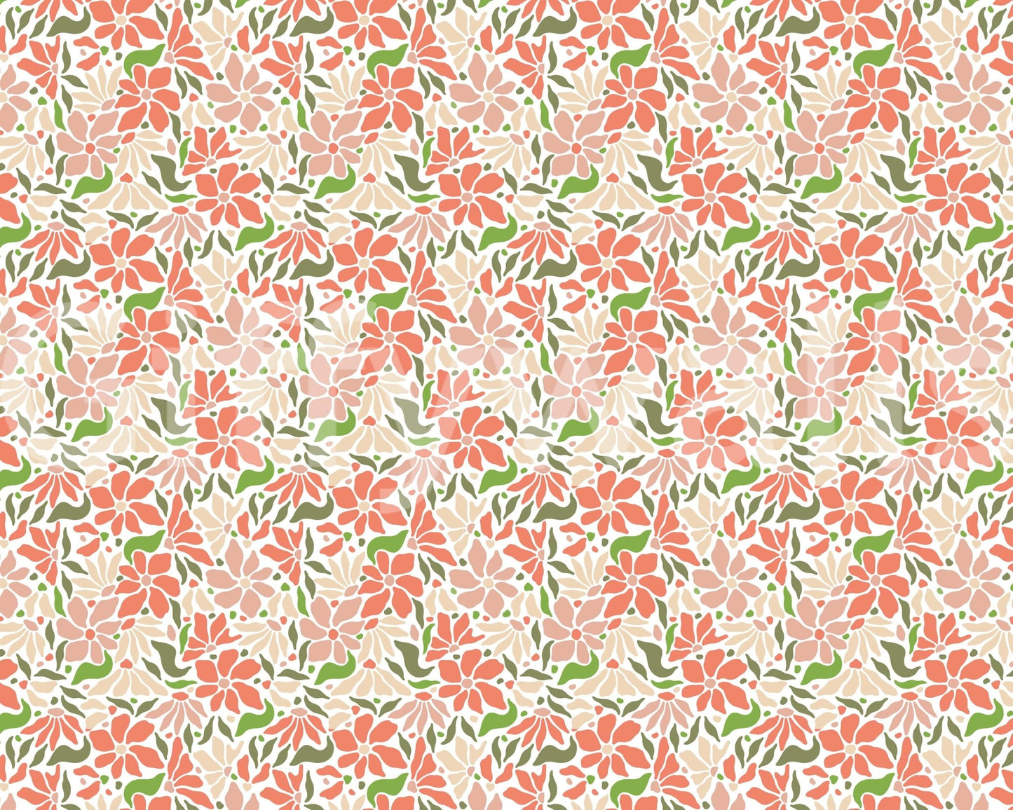 Boho style floral wall wallpaper

