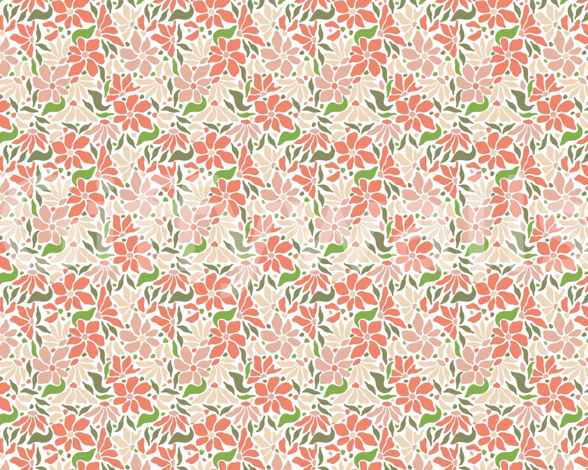 Boho style floral wall wallpaper

