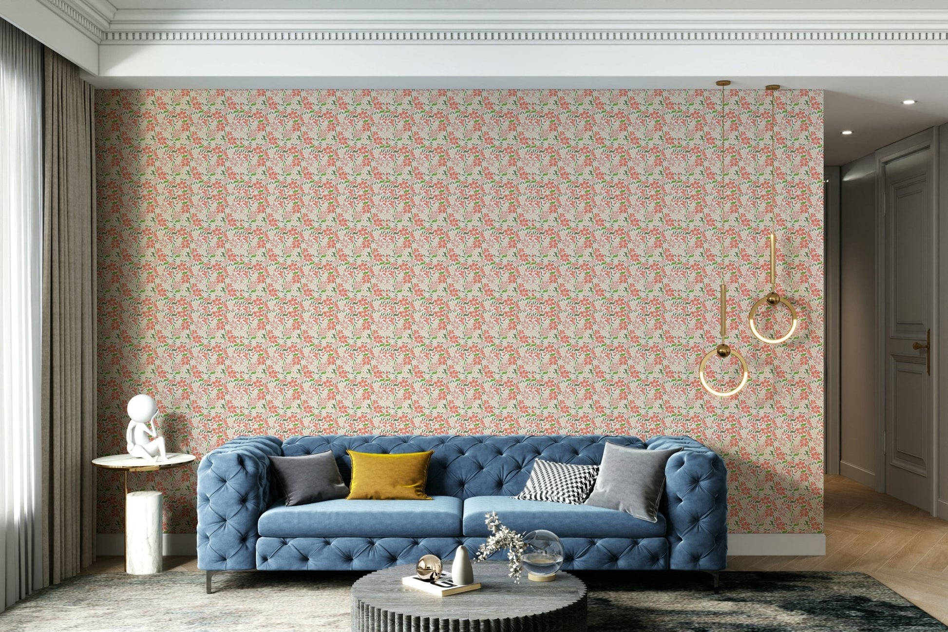 Vintage floral wallpaper pattern

