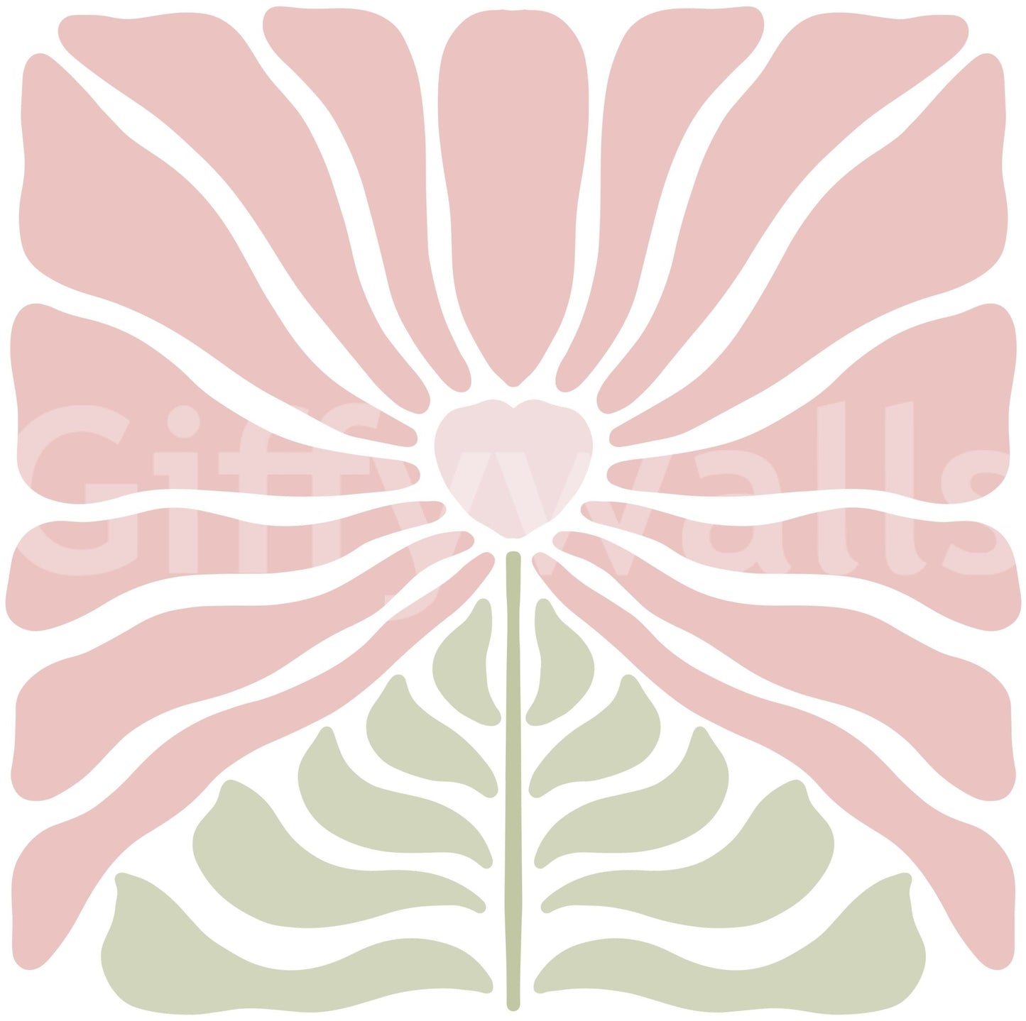 Groovy Flowers in Pink and Green Wallpaper⁠