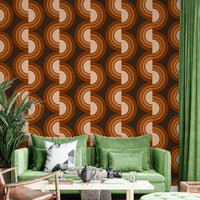 A beautiful modern art wall mural of interlocking shapes., GD4815