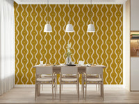 Groovy Golden Waves Wallpaper⁠