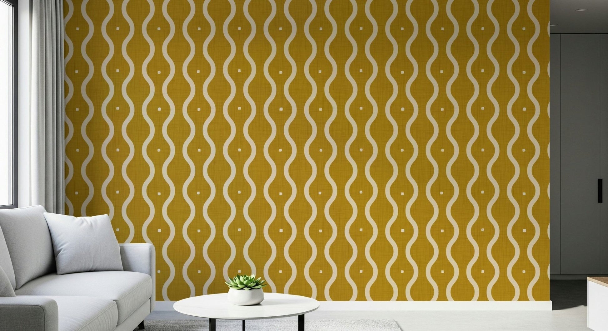 Groovy Golden Waves Wallpaper⁠