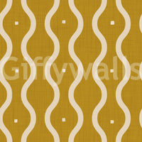 Groovy Golden Waves Wallpaper⁠