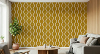 Groovy Golden Waves Wallpaper⁠