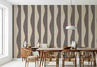 Stylish Groovy Stripes wallpaper mural sophisticated stripe print.