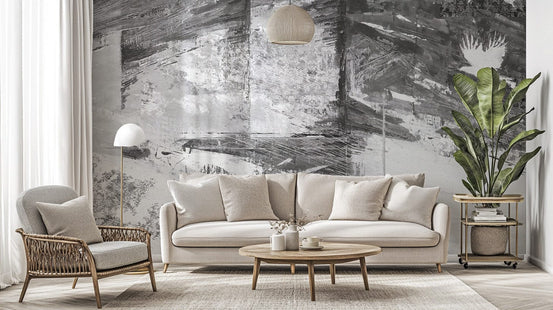 Edgy grunge fusion wallpaper for bold, artistic interiors. B632
