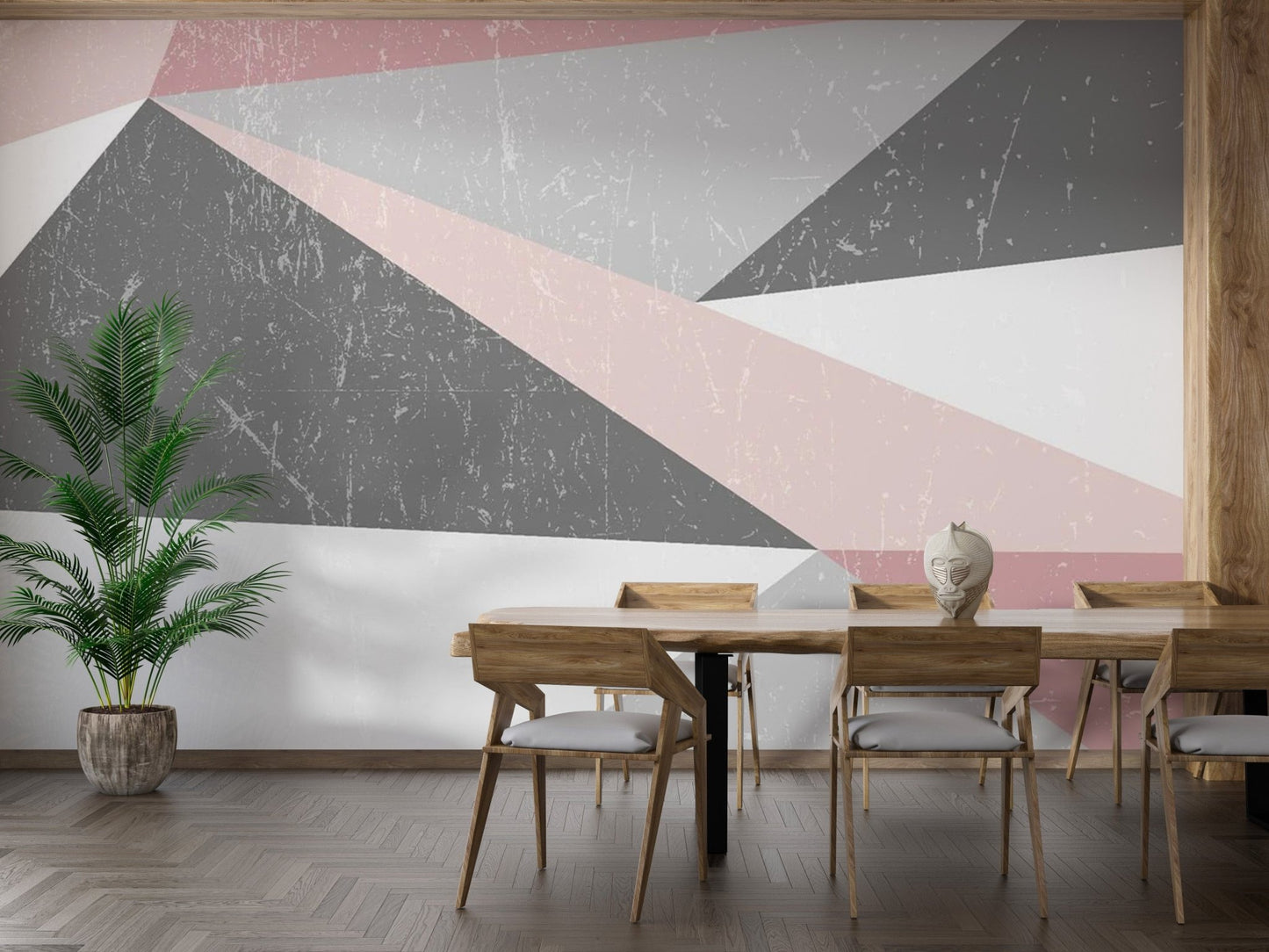 Grunge Triangle Scandinavian Wallpaper Murals - Giffywalls abstract-04