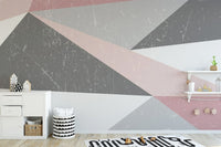 Scandinavian Grunge Triangle Wall Mural abstract-04
