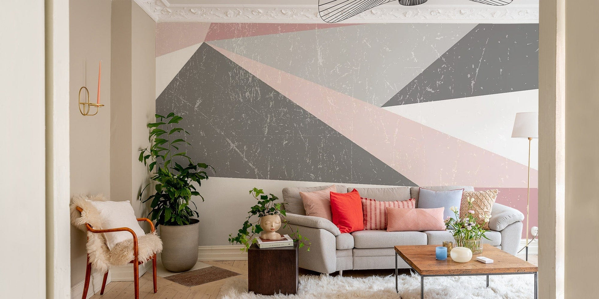 Modern Scandinavian Triangle Wallpaper Mural abstract-04
