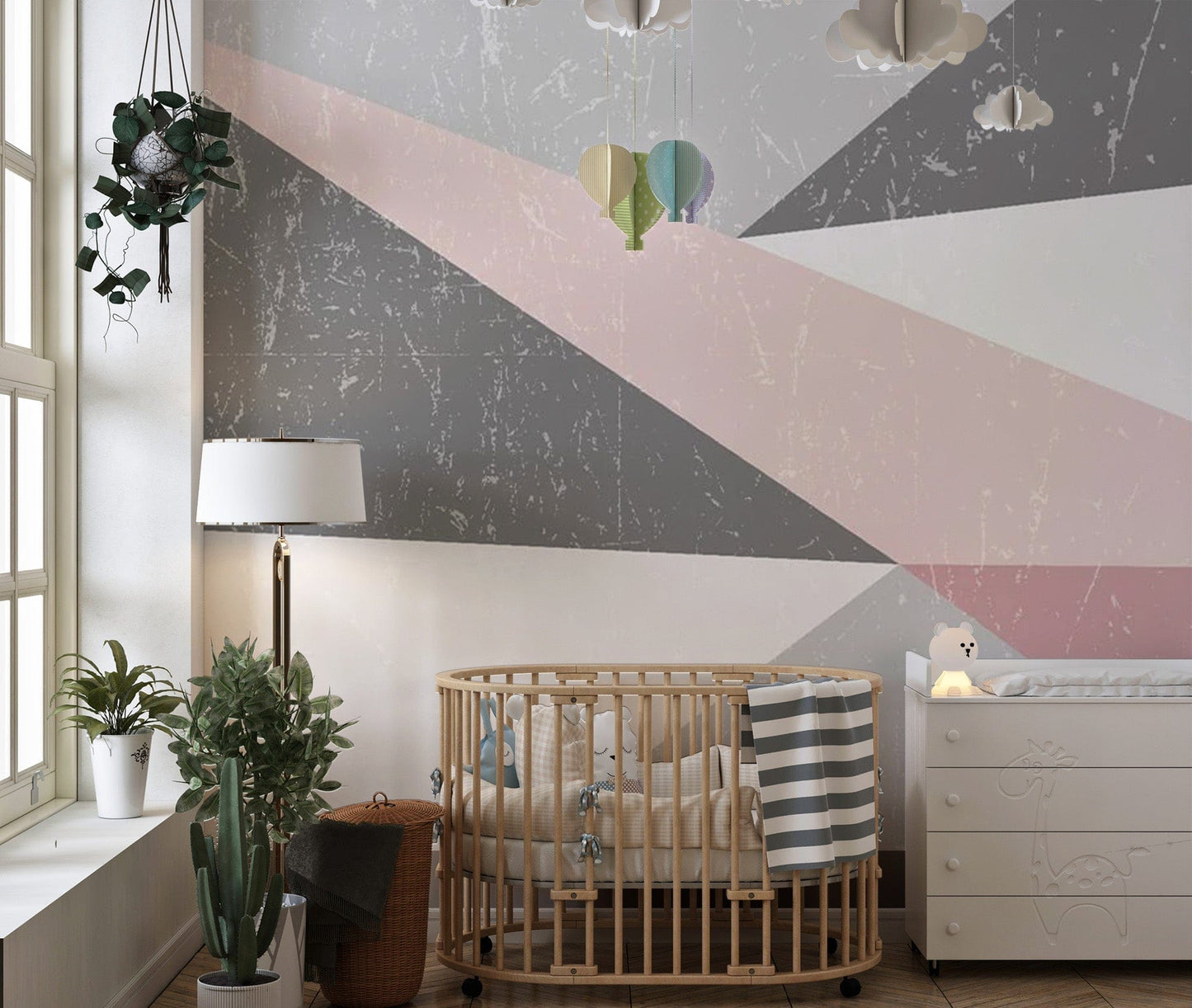Grunge Triangle Scandinavian Wallpaper Murals - Giffywalls abstract-04