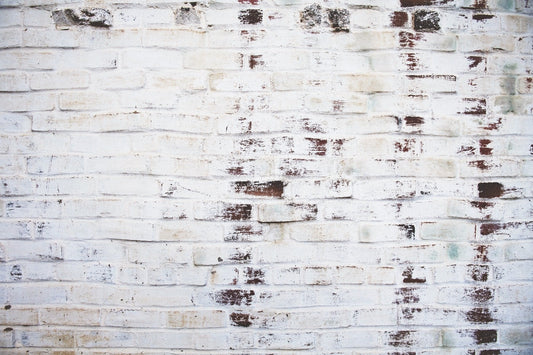 Industrial Grungy White Wash Brick Wall Murals