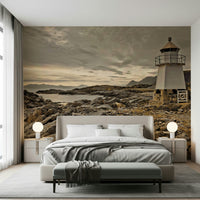 White beacon tower on Guardian of the Coast wallpaper for walls.
