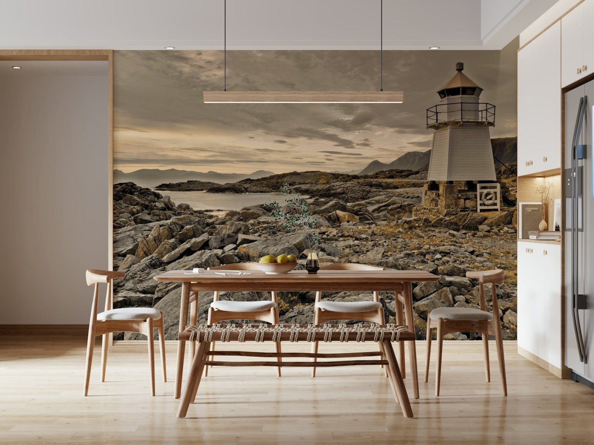 Atmospheric light over Guardian of the Coast wallpaper for walls horizon.