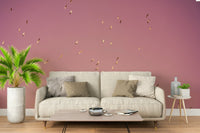 A detail shot of the soft, gradient tones in the wallpaper.