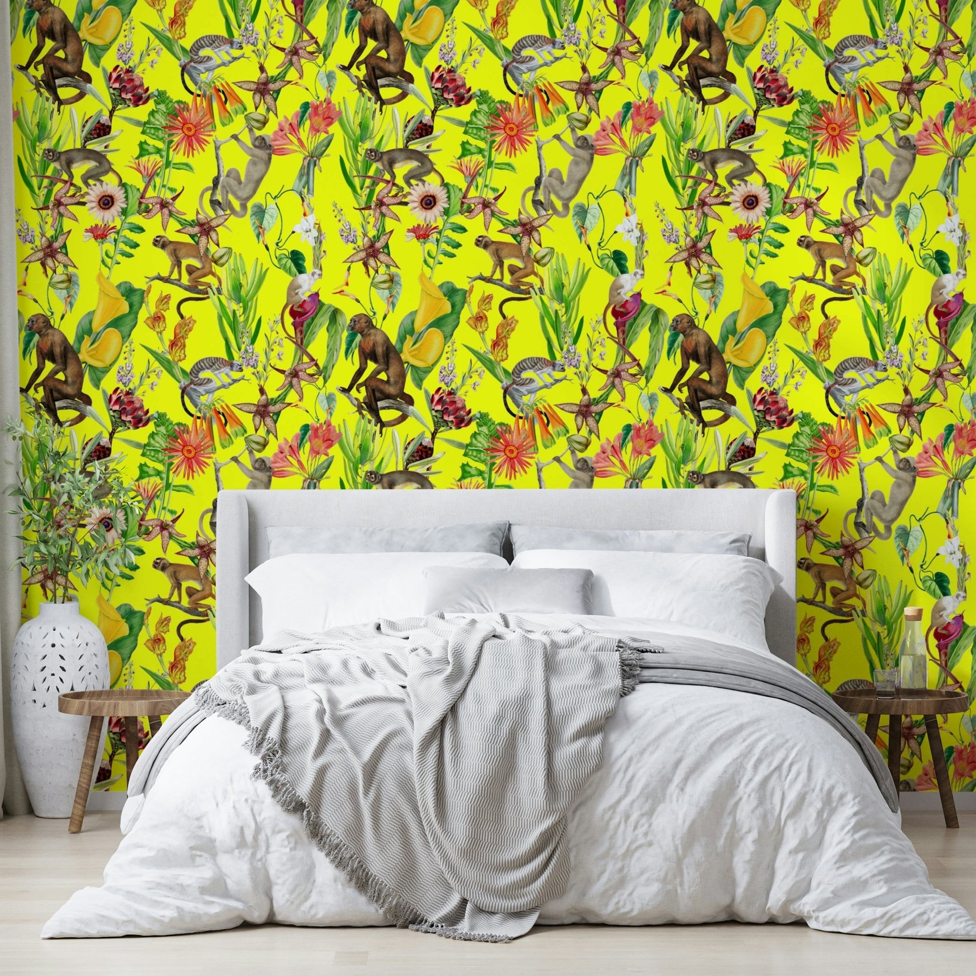 Natural tone wallpaper with abstract shapes

