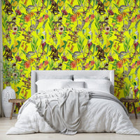 Natural tone wallpaper with abstract shapes

