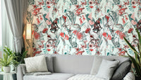 Natural light falling on Hakuna Wallpaper’s leafy motifs

