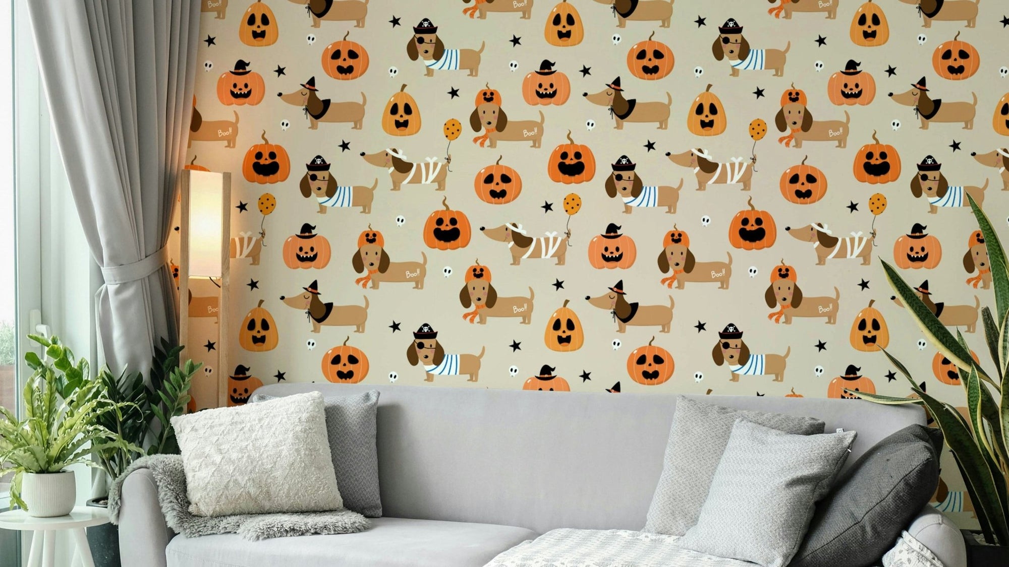 Halloween Doggies spooky wallpaper GD3043

