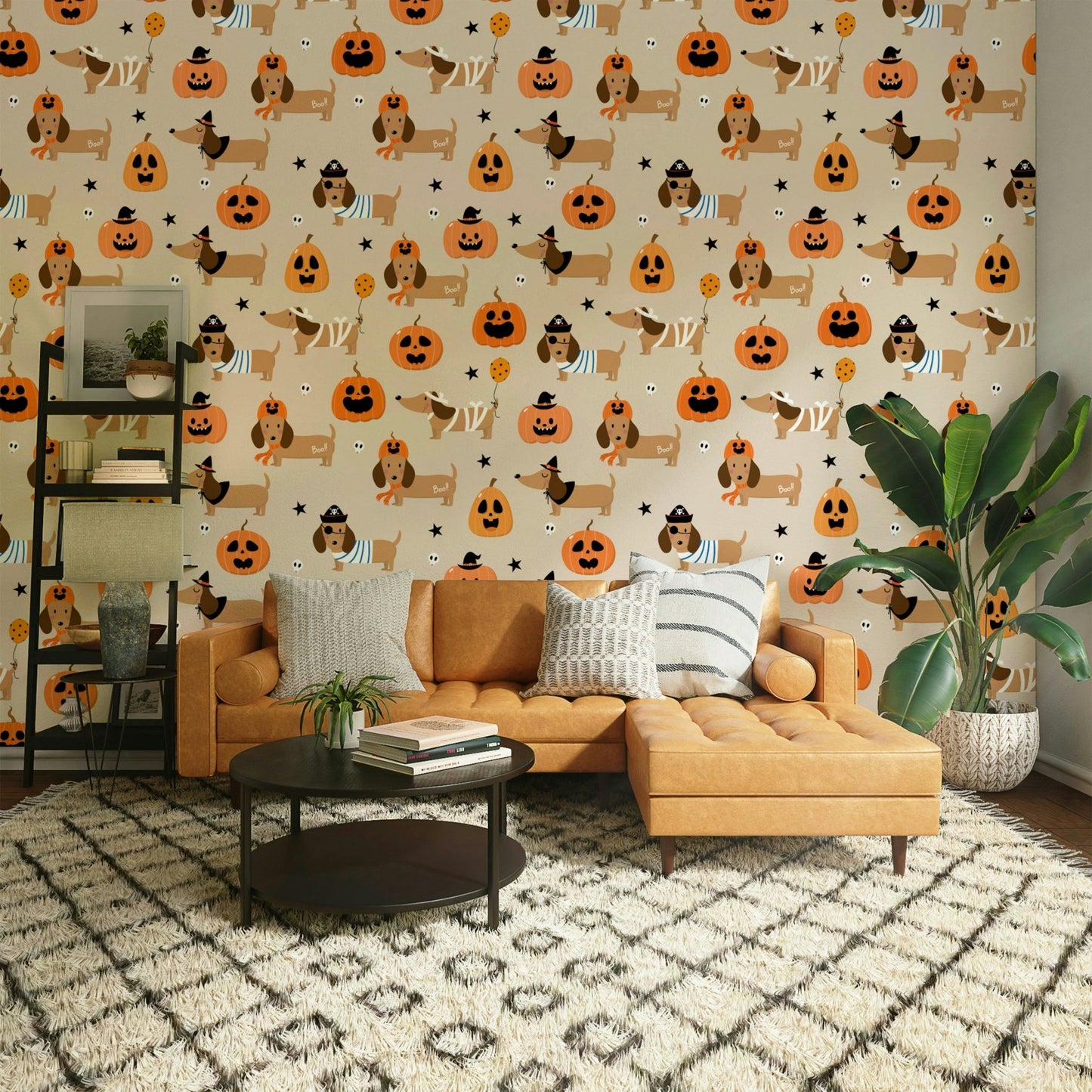 Halloween Doggies bat wall mural