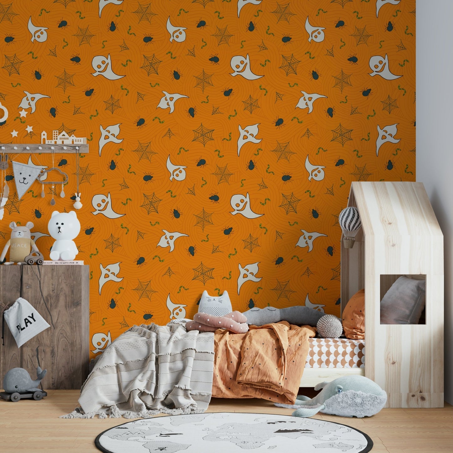 Halloween Haunt Party haunted house wallpaper for walls



