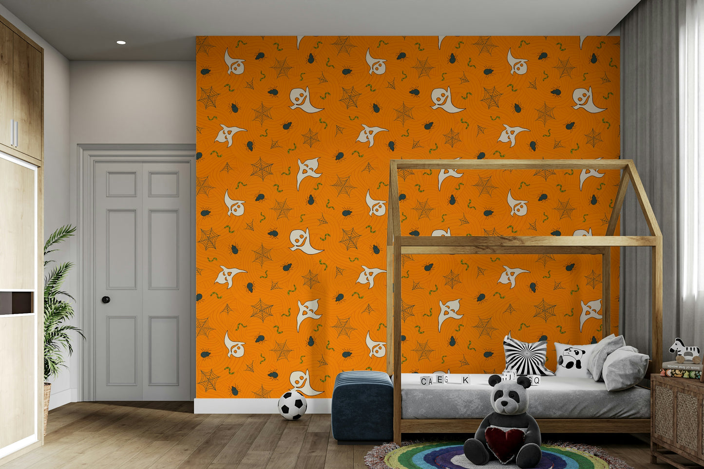 Halloween Haunt Party witch wall mural

