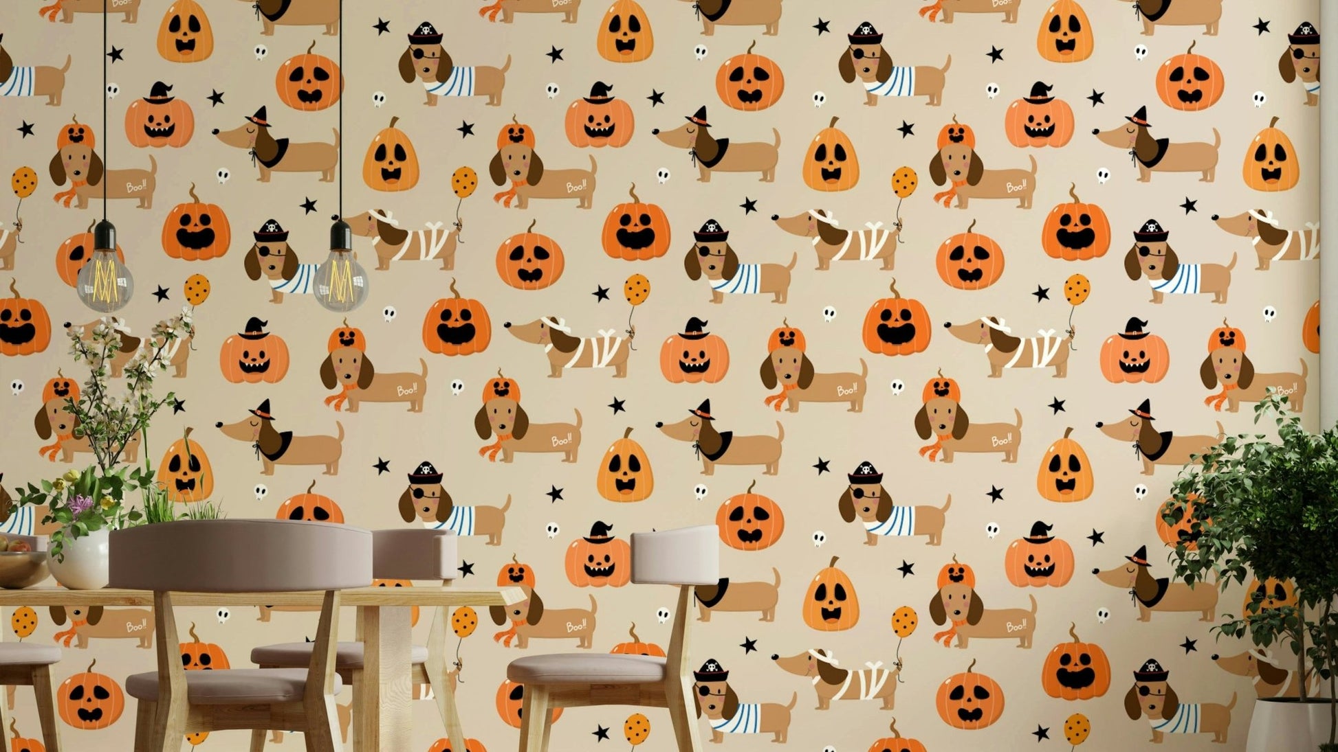 Halloween Pup Parade spooky wallpaper

