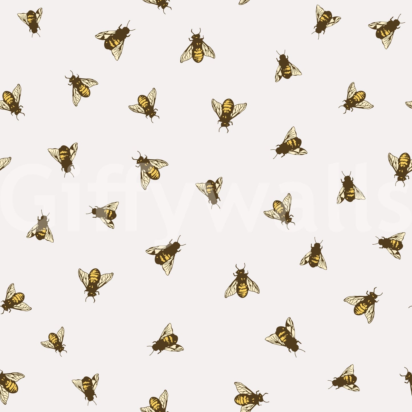 A seamless pattern of bees on a wall

