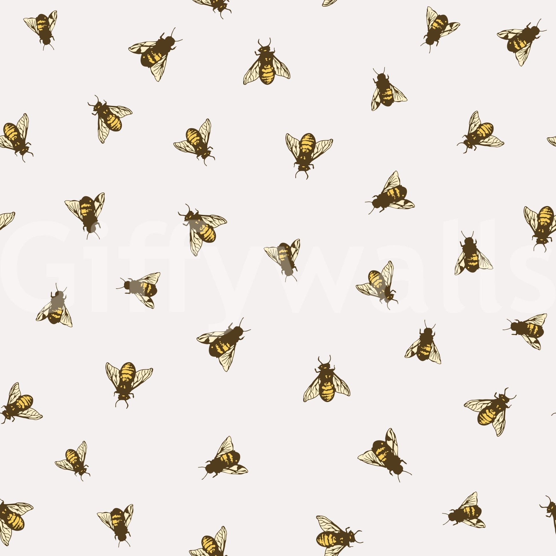 A seamless pattern of bees on a wall

