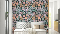 Wallpaper with a mix of vibrant and muted colors.

