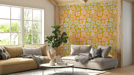 Wallpaper with a mix of vibrant and muted colors. GD3296

