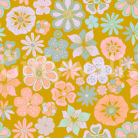 Unique floral wallpaper with a creative twist.

