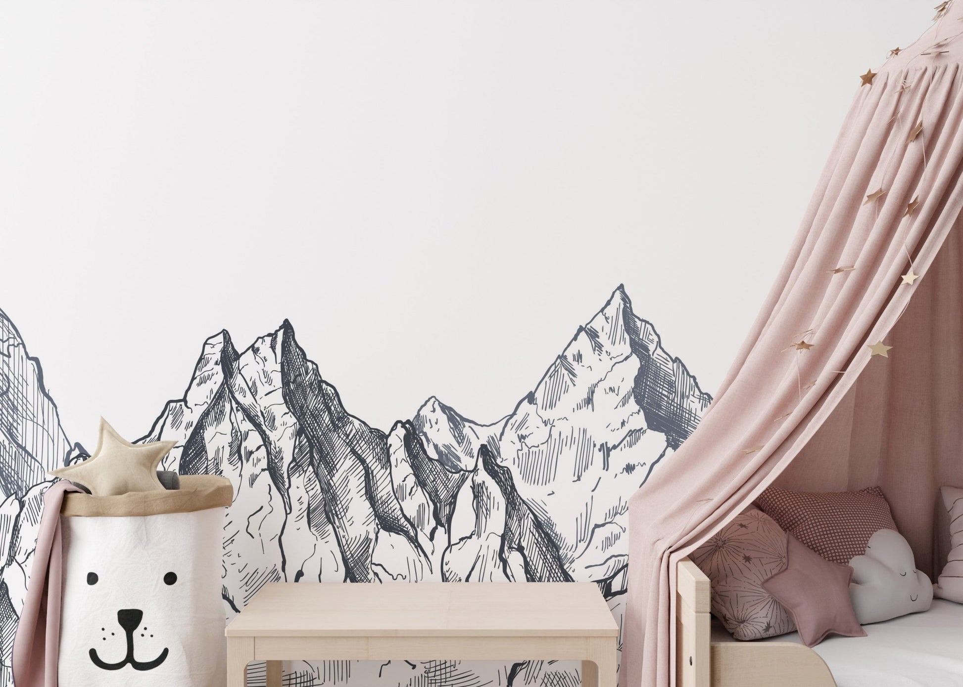 Hand drawn mural for bedroom
mountain-06
