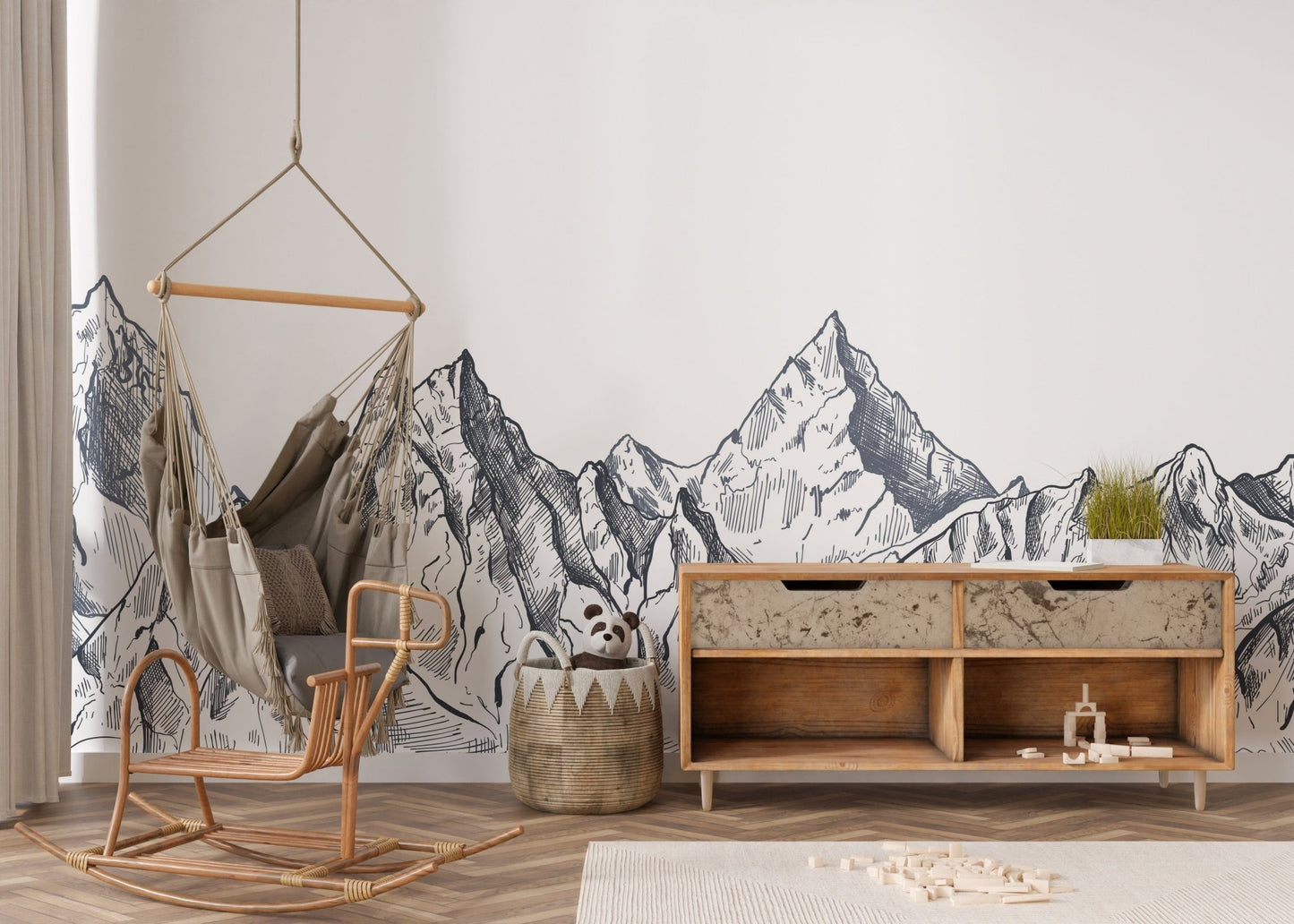 Mountain scene wallpaper mural mountain-06
