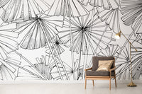 Intricate Palm Fronds Mural Wallpaper
