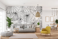 Hand-Drawn Palm Leaves Leaf Wallpaper
