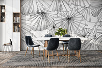 Elegant Palm Leaf Patterned Wallpaper
