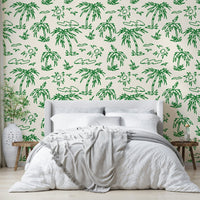 High-quality image of the hand drawn tropical palms wallpaper


