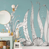 Hand drawn floral wallpaper murals - Giffywalls A814
