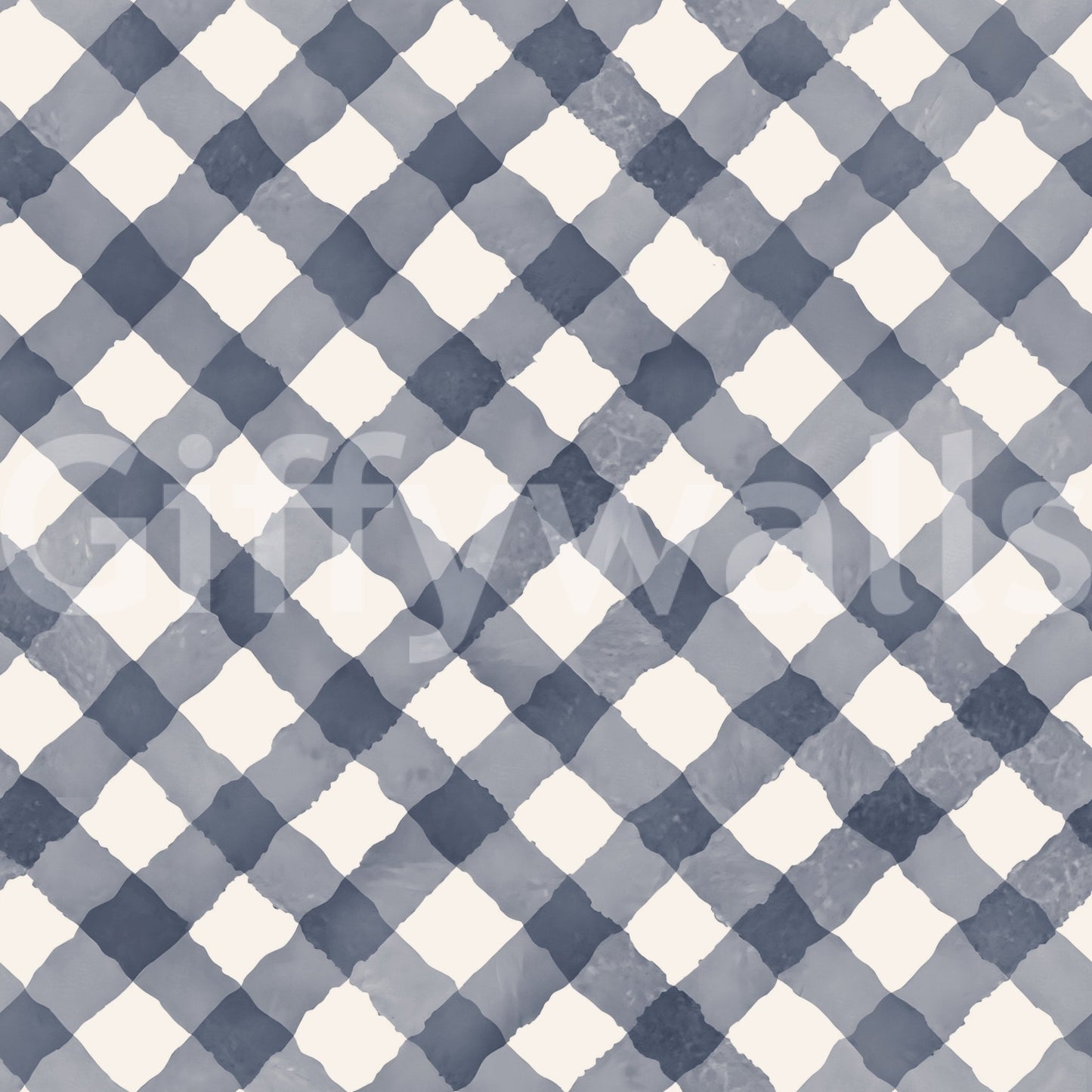 Vintage-inspired gingham mural wallpaper
