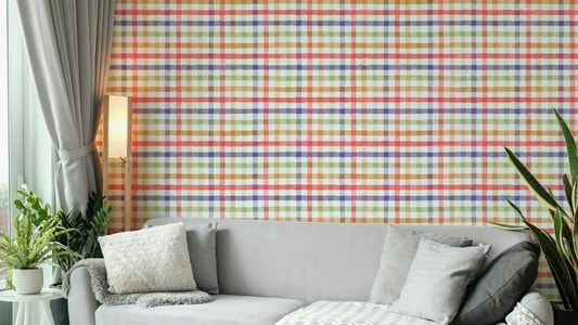 Gingham plaid print
