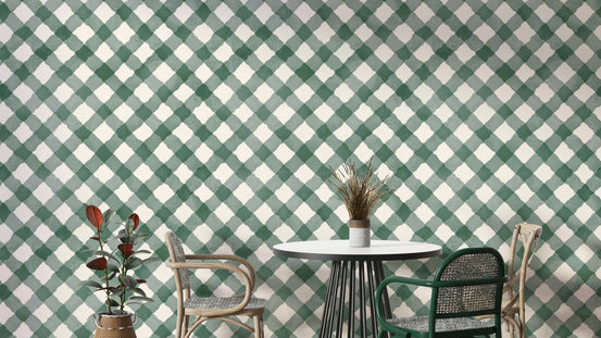 Festive green wall mural wallpaper, GD2491