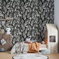 Close-up of a watercolor leaf pattern

