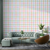 Playful plaid mural wallpaper for walls GD2887

