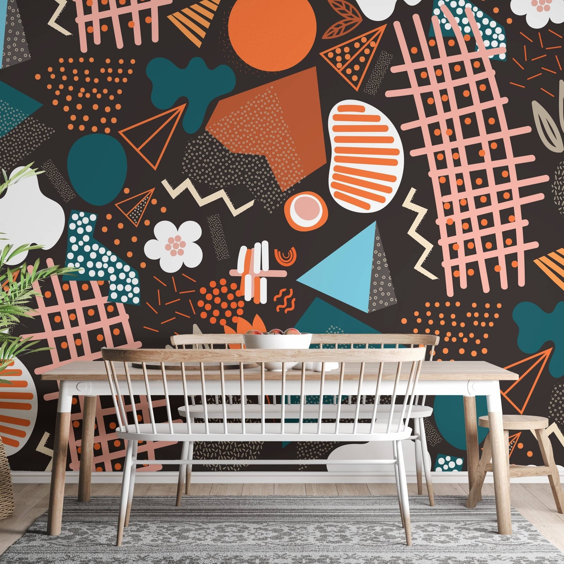 Handcrafted abstract art wallpaper wall mural A180