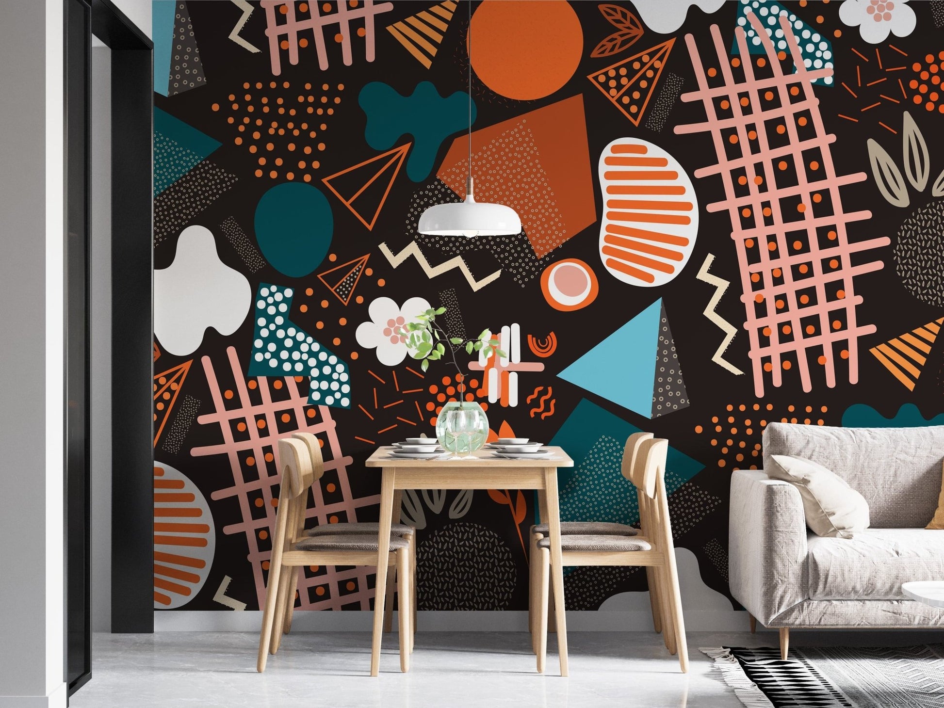Handcrafted Abstract Art Wallpaper Wall Mural - Giffywalls A180
