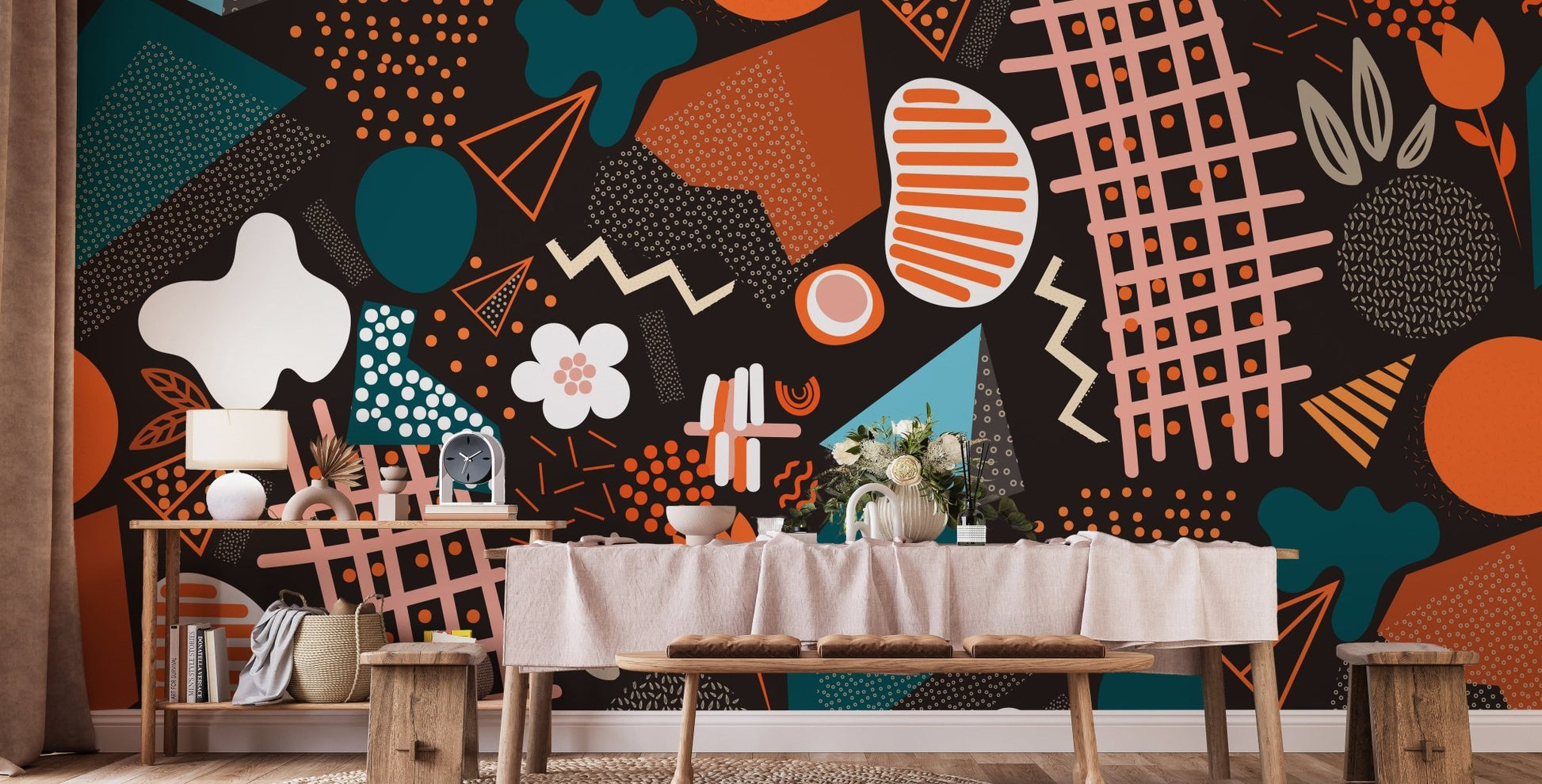 Handcrafted Abstract Art Wallpaper Wall Mural A180